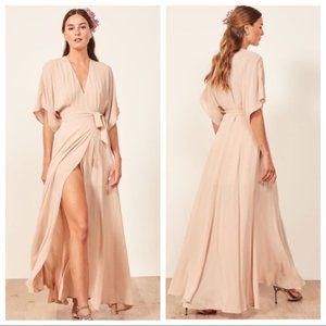 NWT Reformation Champagne Winslow Wrap Dress